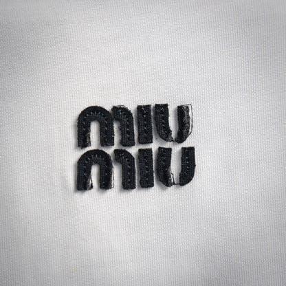 Miu embroidered t-shirt