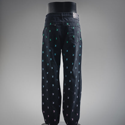 Louis 25ss embroidered jeans