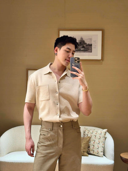 Louis 25ss jacquard knit shirt