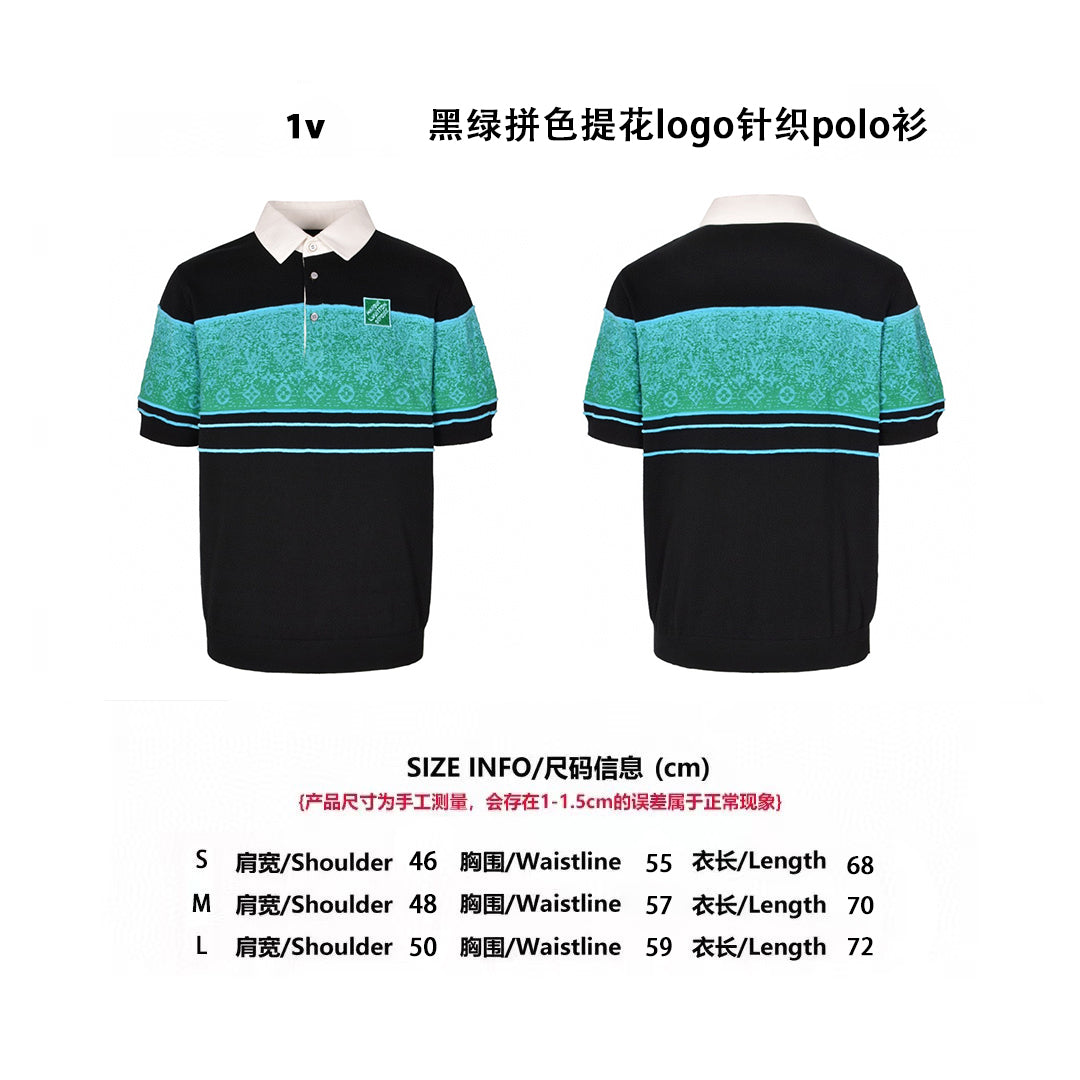 1V 25SS jacquard polo shirt