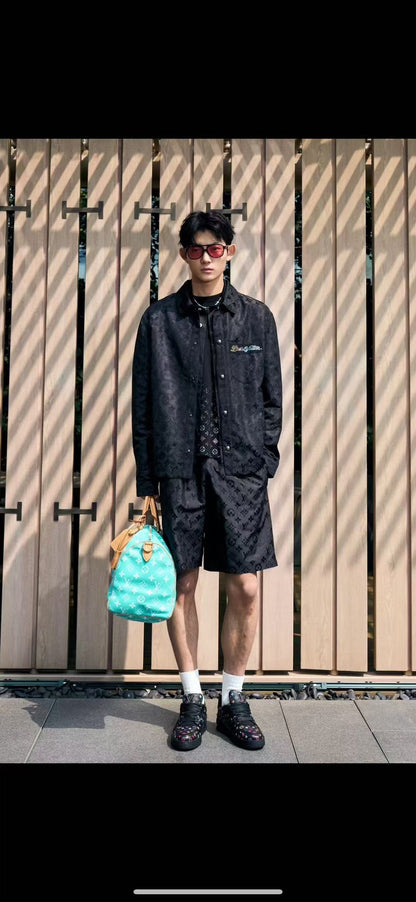 1V 25SS print shorts