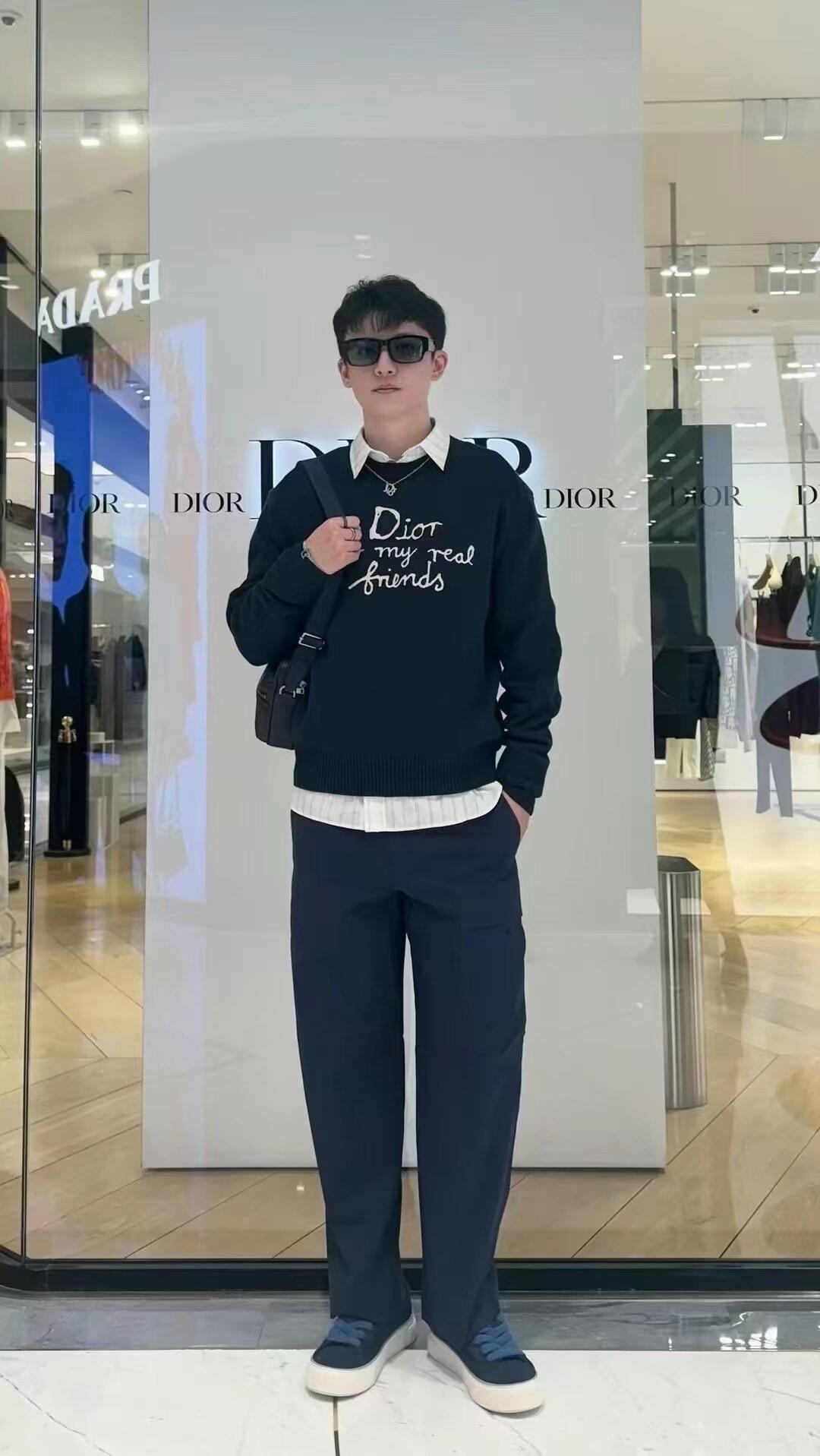 CD 25SS embroidery knit sweater
