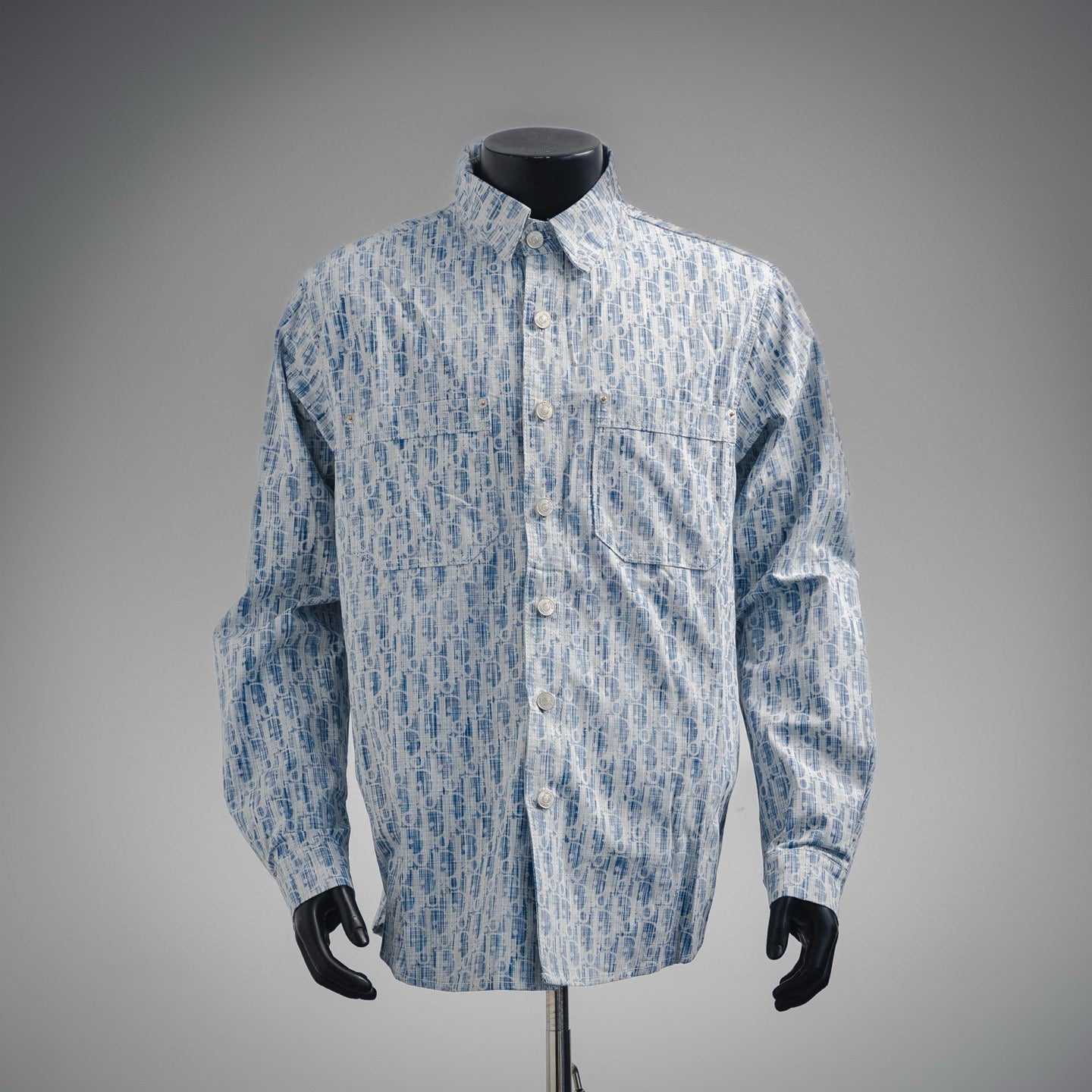 Dio 25ss jacquard denim shirt