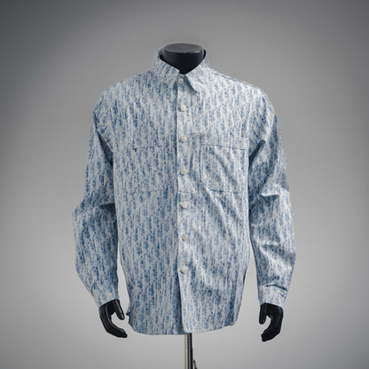 Dio 25ss jacquard denim shirt