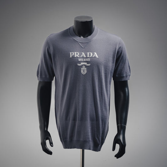 Pra 25ss jacquard knit t-shirt