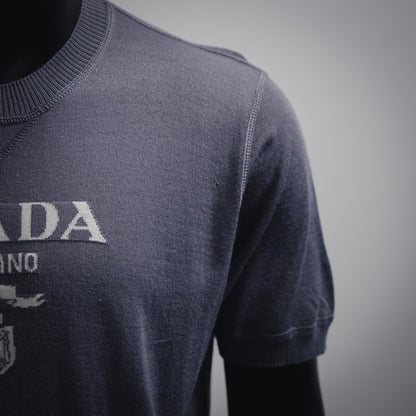 Pra 25ss jacquard knit t-shirt