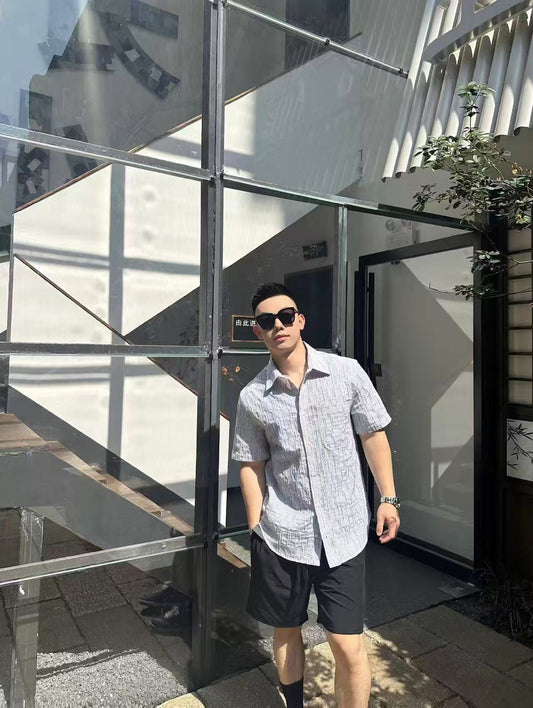 Loe 25ss jacquard shirt