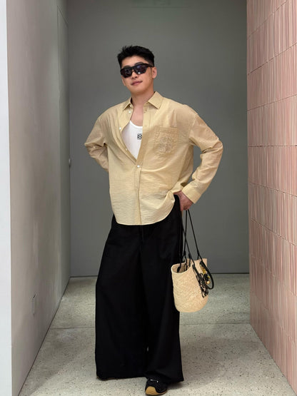 Loe 25ss embroidered pants