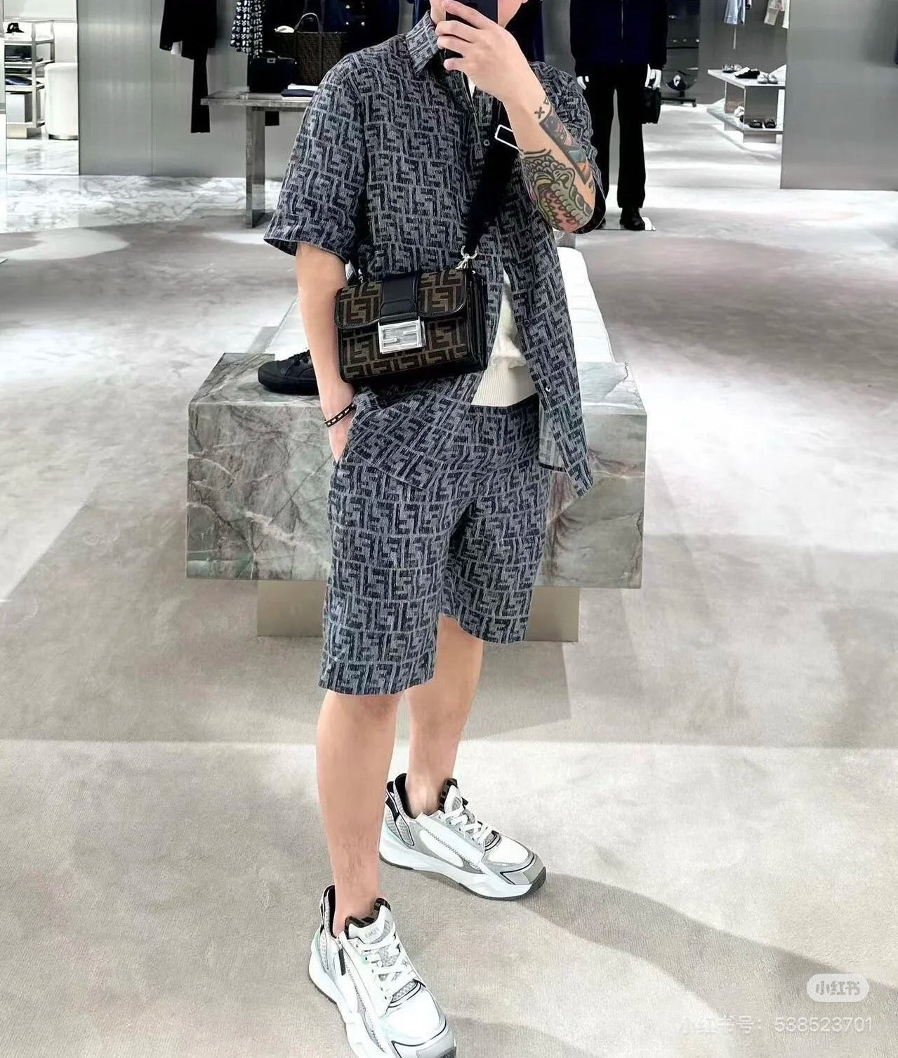 Fend 25ss jacquard shirt
