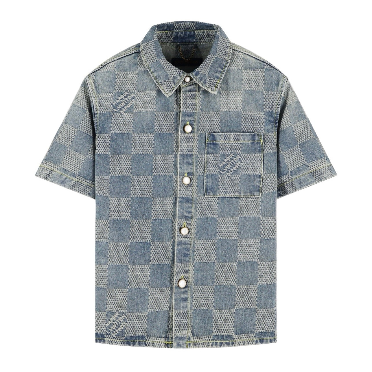 Louis 25ss jacquard denim shirt