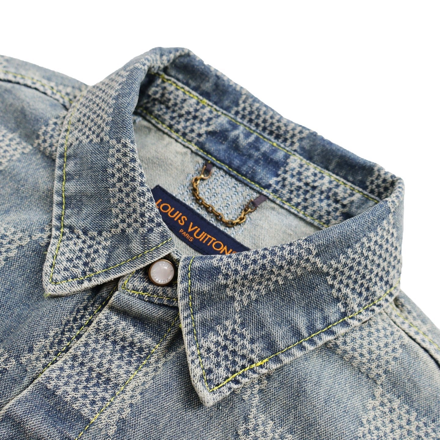 Louis 25ss jacquard denim shirt