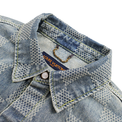 Louis 25ss jacquard denim shirt