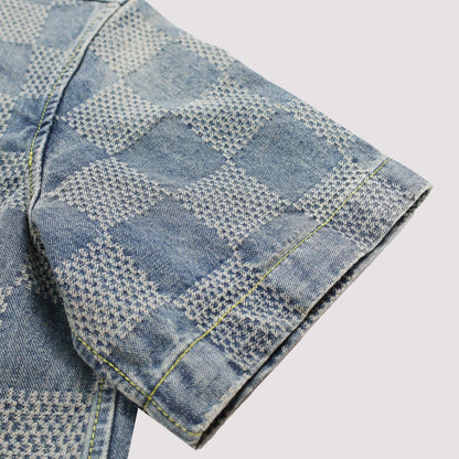Louis 25ss jacquard denim shirt