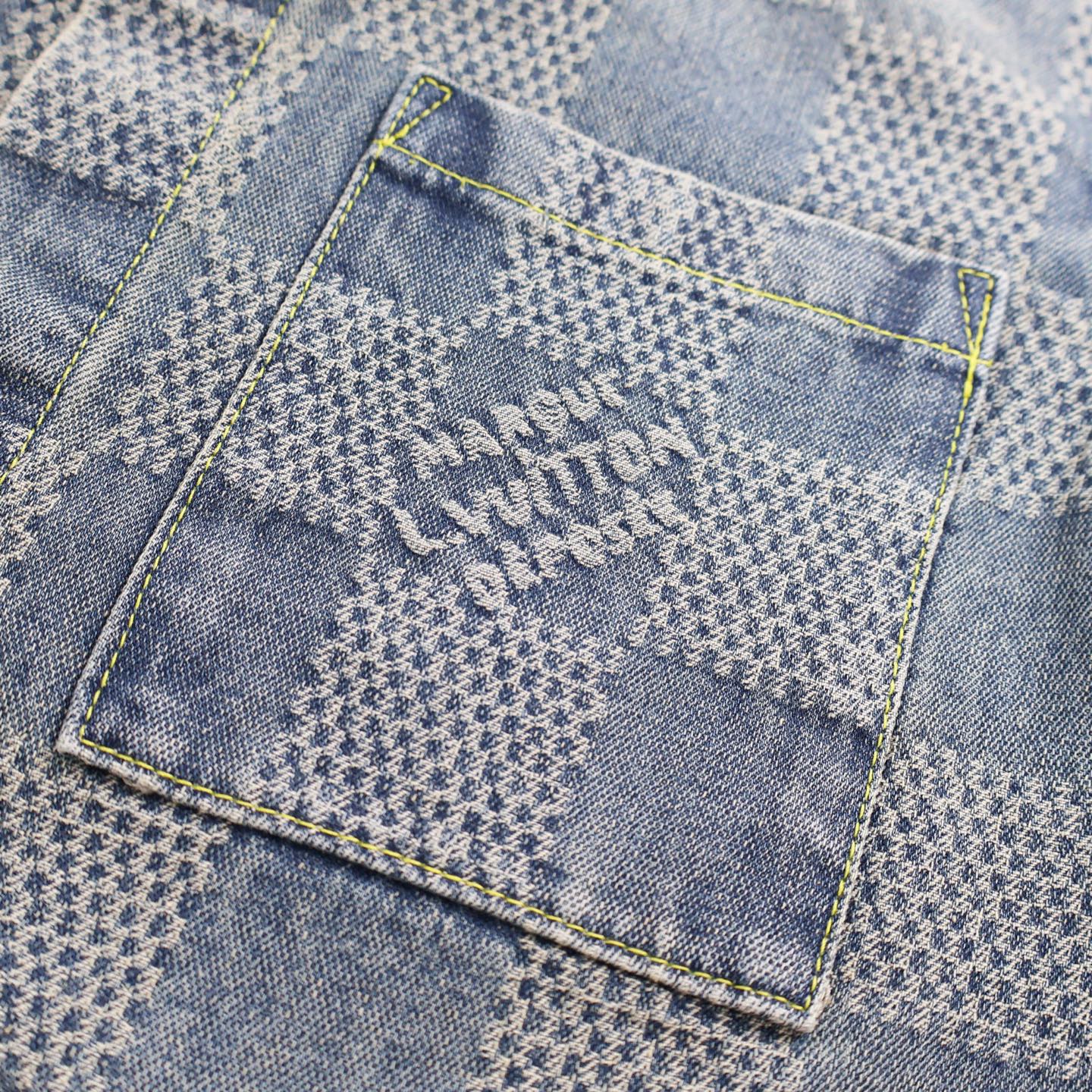 Louis 25ss jacquard denim shirt