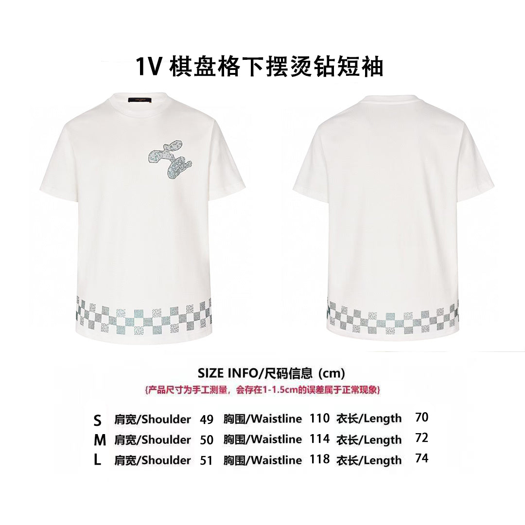 Louis 25fw rhinestone t-shirt