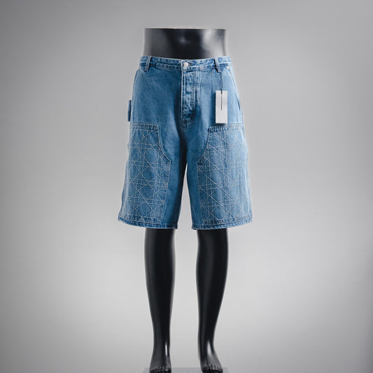 CD 24SS embroidered denim short