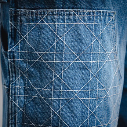 CD 24SS embroidered denim short