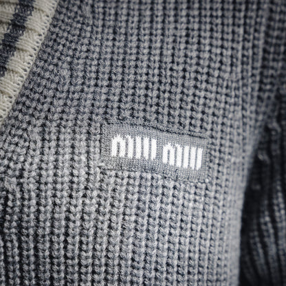 Miu 25fw knitted cardigan