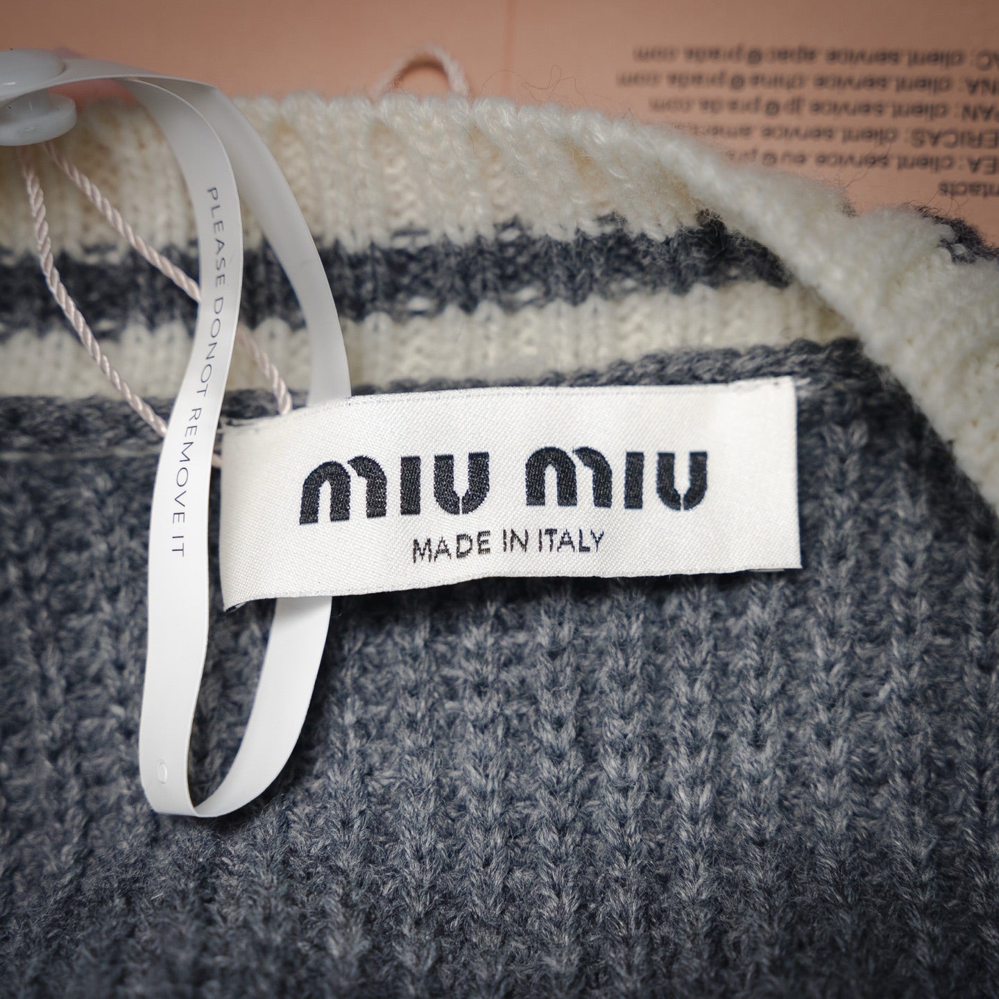 Miu 25fw knitted cardigan