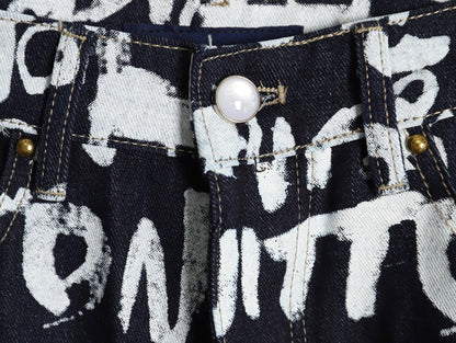 Louis 25fw grafflti jeans