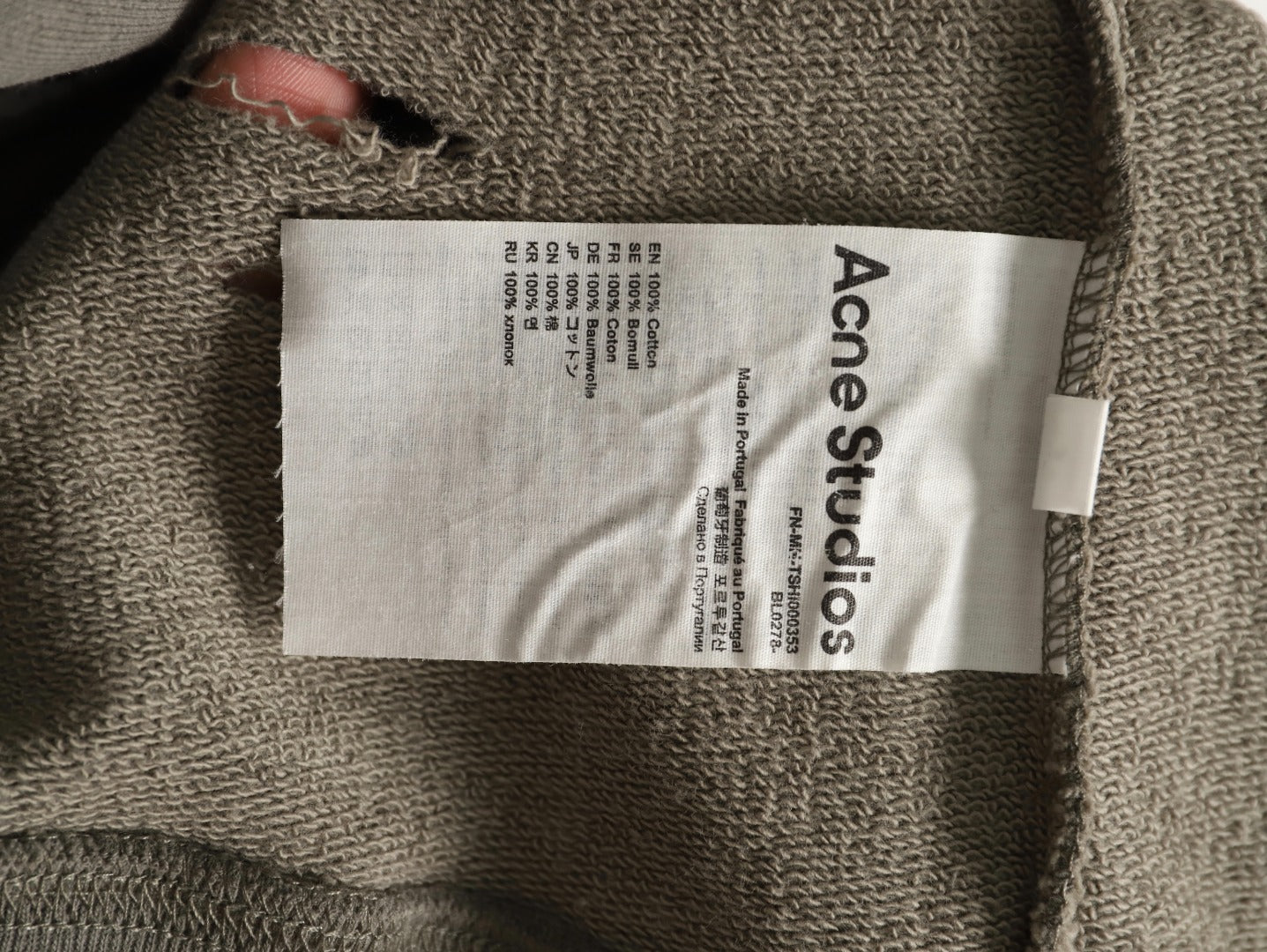 Acne 25fw printed hoodie