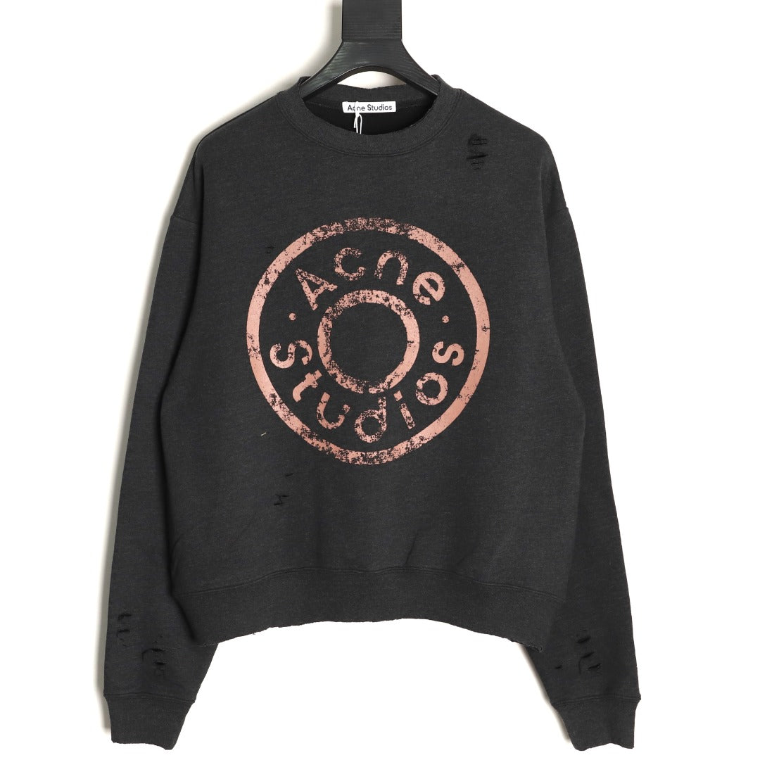 Acne 25fw printed hoodie