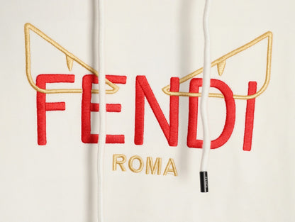Fend 25fw embroidered hoodie