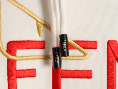 Fend 25fw embroidered hoodie