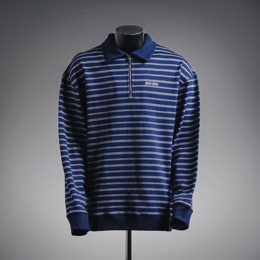 Miu25fw stripe Polo