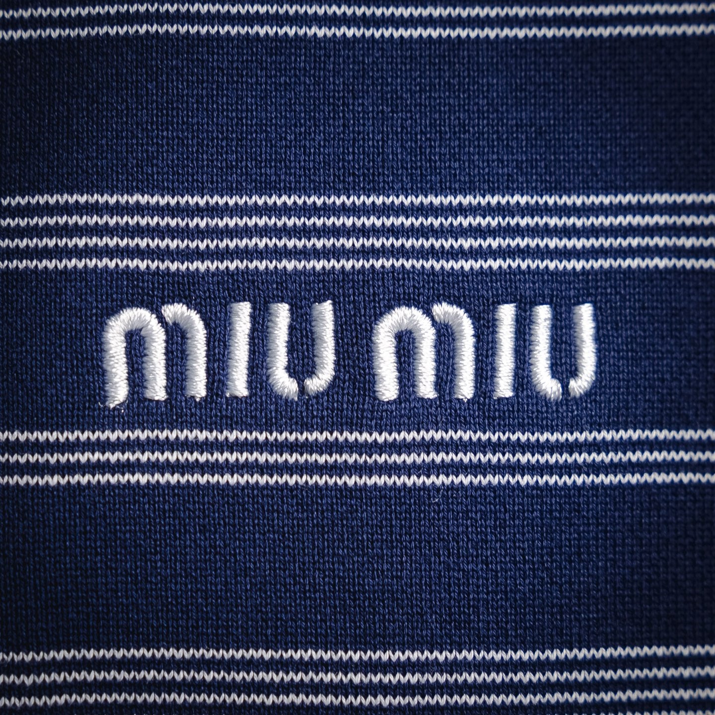 Miu25fw stripe Polo