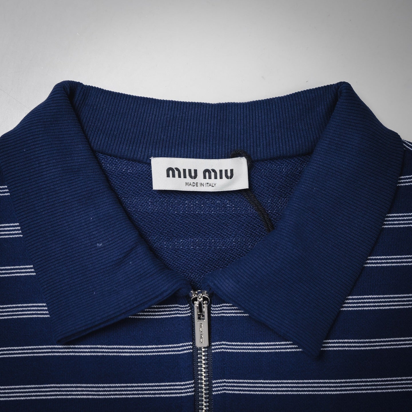Miu25fw stripe Polo