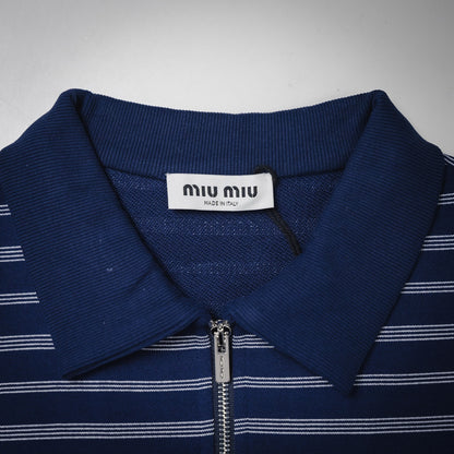 Miu25fw stripe Polo
